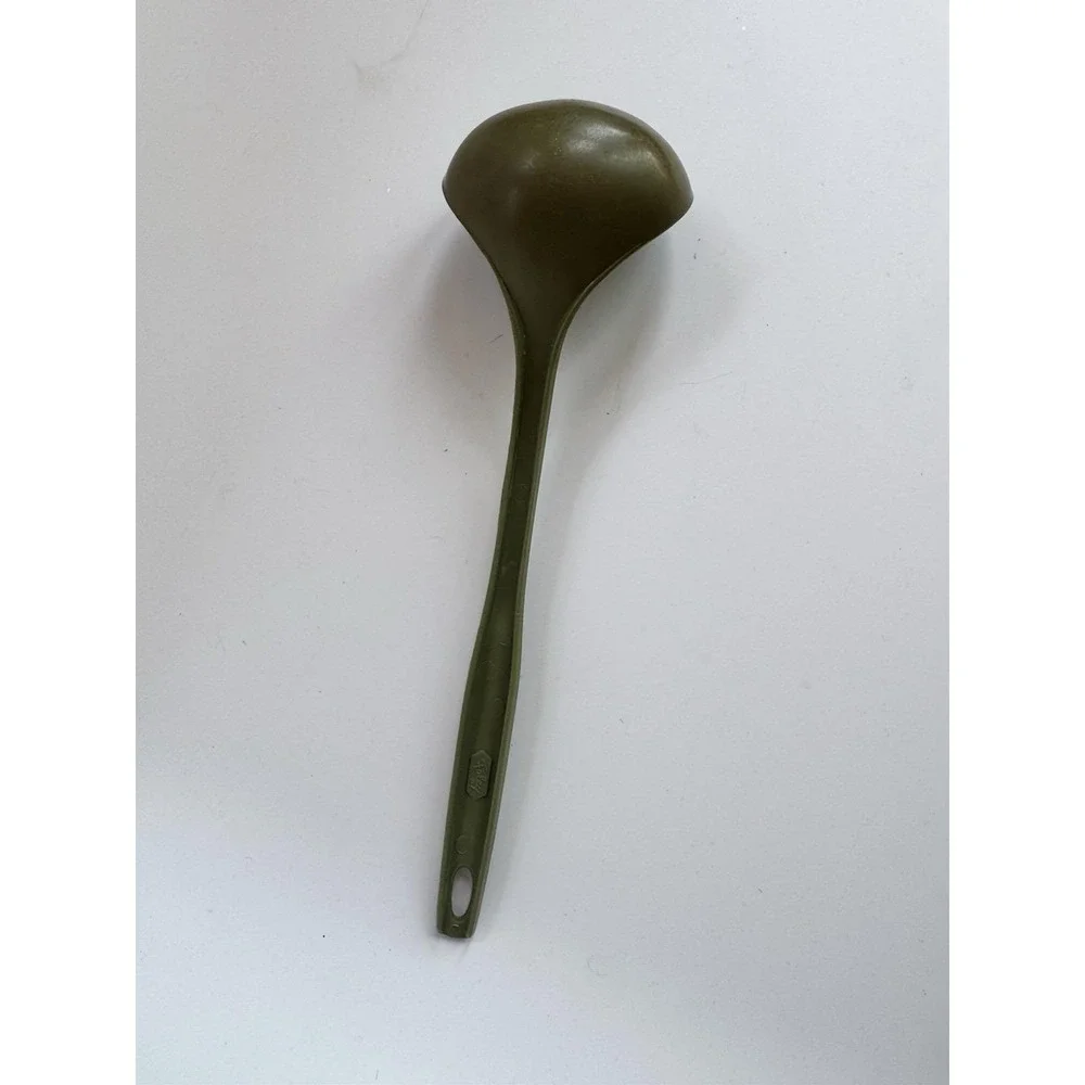 Vintage 70s Foley Soup Ladle Avocado Green Kitchen Nylon Serving Utensil Rare